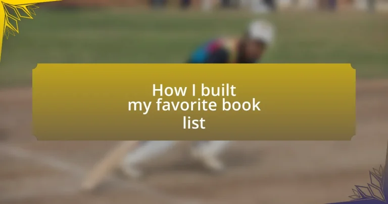 How I built my favorite book list