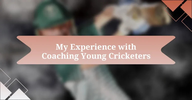 My Experience with Coaching Young Cricketers