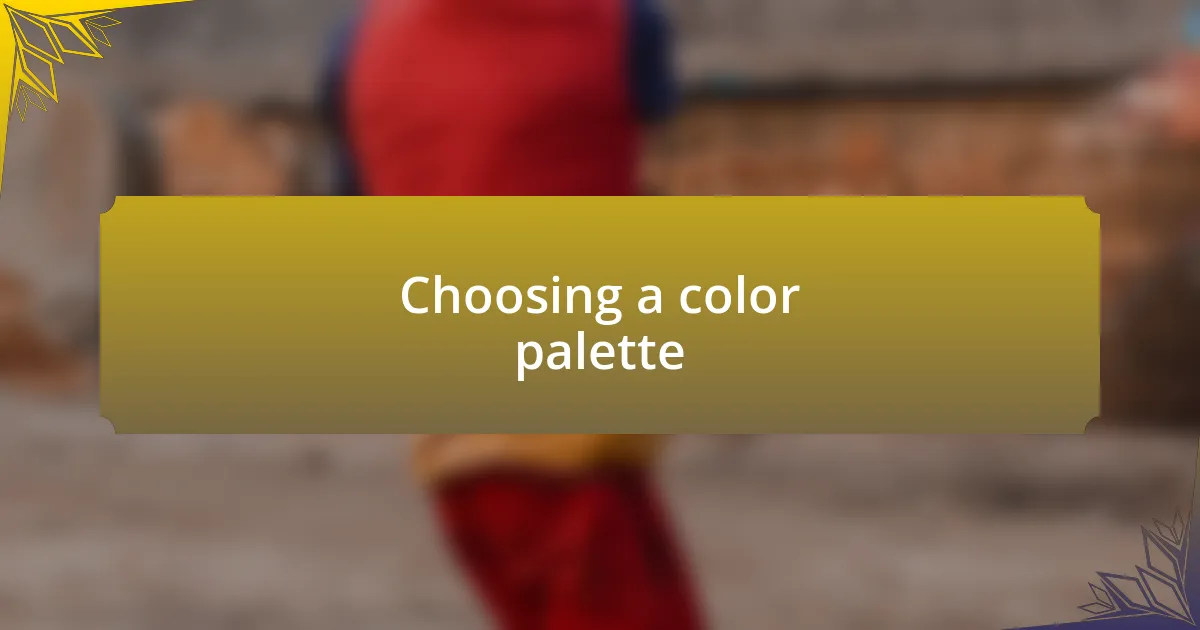 Choosing a color palette